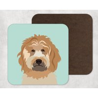 Illustrierte Kunst, Kunstwerk, Untersetzer, Hundedruck, Cockapoo, Home Decor, Tierportrait von KatePearsonDesign