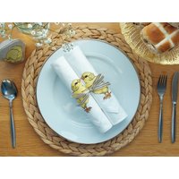 Besticktes Küken Servietten Set - Ostergeschenk von KateSprostonDesign