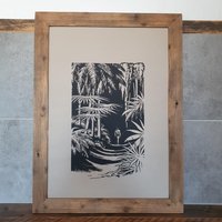 Bilderrahmen A2 Unikat Altholz Rahmen Upcycling Nachhaltig Recycling Handmade von KaterPawel