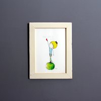 Bilderrahmen A4 Creme-Weiss Handmade Upcycling Recycling Altholz Unikat Mit Glas von KaterPawel