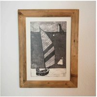 Bilderrahmen A4 Unikat Altholz Rahmen Upcycling Nachhaltig Recycling Handmade von KaterPawel