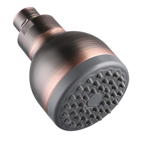 Katezon 3-Zoll-Hochdruck-Duschkopf, leistungsstarker Deluxe-Badezimmer-Duschkopf, Universal Fit funktioniert mit High- und Low-Water-Flow-Duschen (Bronze) von Katezon