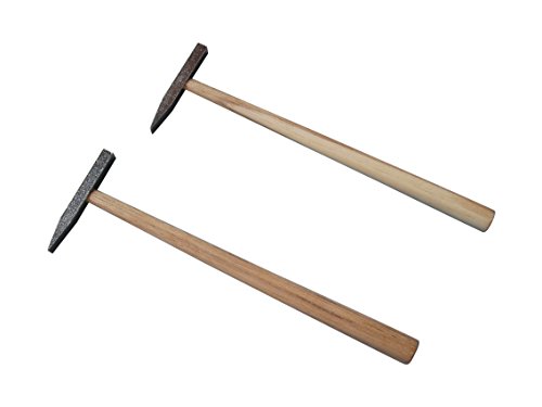 2-tlg. Set Fliesenhammer Hammer mit Holzstil 50 g und 75 g CV spitz von Katharina Jöcker