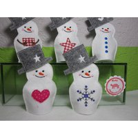 Led - Teelicht Cover "Schneemann" von KathisHandmadeworld