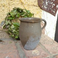 Tonkrug Natur Braungraue Keramik Erdgeschirrvintage von KathisHotchpotch