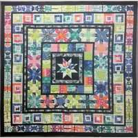 Moderne Helle Medaillon-Quilt Moderne Helle Medaillon-Quilt von KathleenQuilts