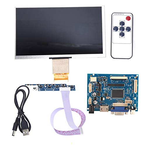 Anzeigemodul - 7-Zoll-LCD-TFT-Display 1024 * 600 HDMI VGA-Monitor-Bildschirm-Kit für Raspberry Pi 3/2 von Kathlen