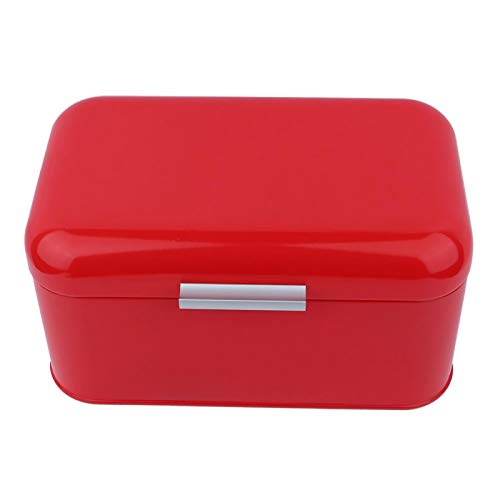Brotbox einfarbig Retro Metall Brotkorb Box große Kapazität Küche Vorratsbehälter(rot) von Kathlen