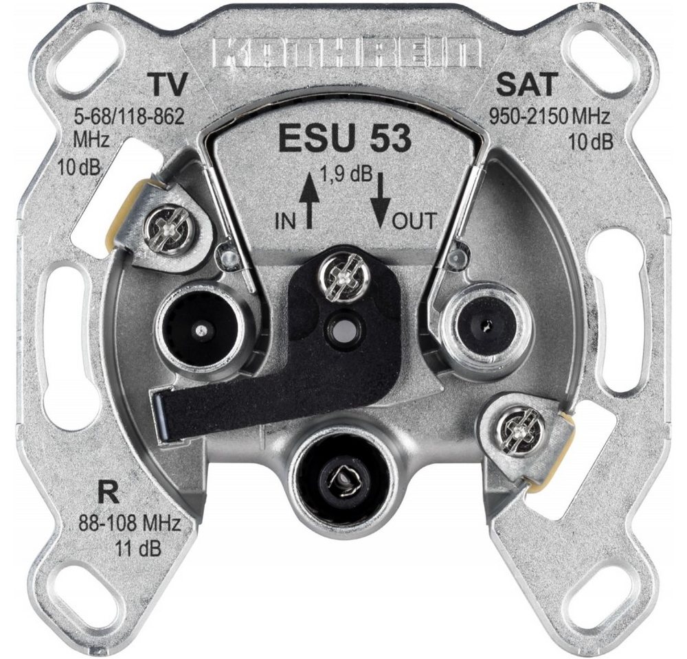 Kathrein Antennensteckdose ESU 53 - Durchschleifdose - grau von Kathrein