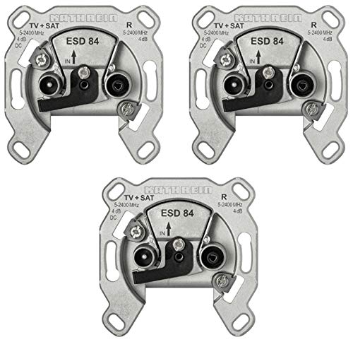 Kathrein ESD 84 Antennensteckdose TV, Radio, Breitband Einzelanschlussdose (3 Stück) von Kathrein