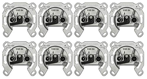 Kathrein ESD 84 Antennensteckdose TV, Radio, Breitband Einzelanschlussdose (8 Stück) von Kathrein