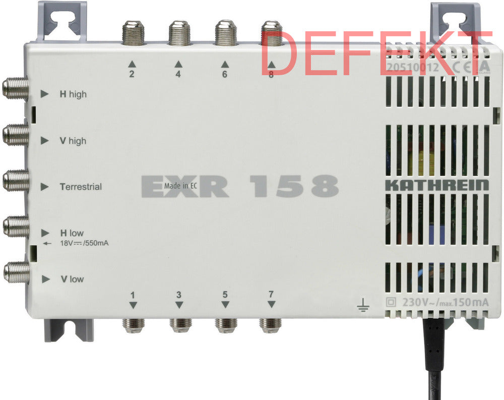 Kathrein Sat Multischalter Für Satellitensignal Exr 158 Eingänge Grau Defektware D-Ware Kathrein Sat Multischalter Für Satellitensignal Exr 158 Eingänge Grau Defektware D-Ware von Kathrein