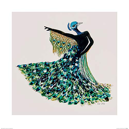 Kathryn McGovern "Peacock Dancer" 60 x 60cm Kunstdruck von Kathryn McGovern