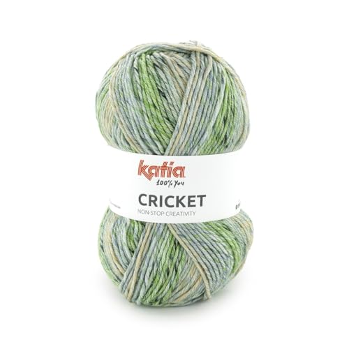 CRICKET von Katia in 100-Gramm- und 220-Meter-Knäueln. (104 - Grau-Grün) von Katıa