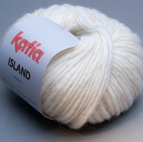 Katia Island 060 wollweiß 50g Wolle von Katia