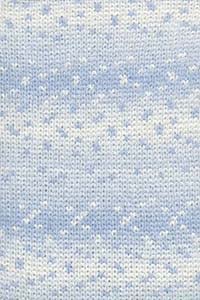 LangYarns 50g Snowflake - Farbe 20 - wollweiß/hellblau - hält Dich an kalten Wintertagen kuschelig warm von Katia