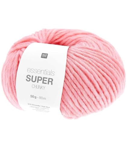 Rico Design 50g essential "Super Chunky" - Farbe: 21 - Bonbonrosa - eignet sich zum Stricken von Pullovern und anderen Oberteilen von Katıa