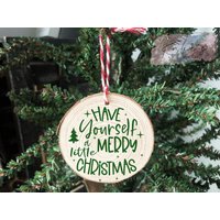 Have Yourself A Merry Little Christmas Holz Rund Ornament - Weihnachtsschmuck 2021 von KatiesCreations001