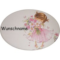 Türschild Oval Mädchen Aus Holz Personalisiert von KatisCreativWelt