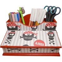 stiftebox Aus Holz Mit Motiv Pirat Totenkopf Für Kinder von KatisCreativWelt