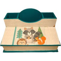 stiftebox Organizer Waschbär Fuchs Waldtiere Aus Holz von KatisCreativWelt