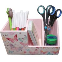 stiftebox Schmetterlinge Aus Holz Als Ordnungshelfer Für Den Schreibtisch von KatisCreativWelt