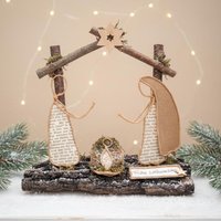 Einzigartige Weihnachtskrippe, 21x20x9 cm, Maria, Josef, Jesus, Krippe, Weihnachten, Bethlehem, Weihnachtsdeko, Christkind, Heiligabend Einzigartige Weihnachtskrippe, 21x20x9 cm, Maria, Josef, Jesus, Krippe, Weihnachten, Bethlehem, Weihnachtsdeko, Christkind, Heiligabend von KatisKreativesChaos