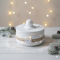 Lichtdose, Schneemann, Teelichthalter, Teelichtschale, Schale, Dose, Weihnachten, Winter, Weihnachtsbeleuchtung, Dose Mit Deckel, Snowman Lichtdose, Schneemann, Teelichthalter, Teelichtschale, Schale, Dose, Weihnachten, Winter, Weihnachtsbeleuchtung, Dose Mit Deckel, Snowman von KatisKreativesChaos