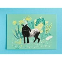 Poster Tapir, Tierillustration A4 Für Das Kinderzimmer, Geschenk Naturliebhaber von KatjaRub