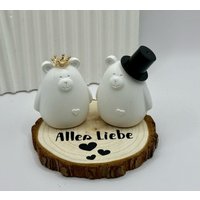 Hochzeitsbärchen "Alles Liebe" Aus Raysin Art. Nr. 063 von KatjasDekoideenShop