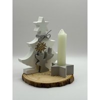 Weihnachtsbaum Und Hirsch Aus Raysin Mit Kerze Baumscheibe Im Set in 2 Farbvarianten Weihnachtsbaum Und Hirsch Aus Raysin Mit Kerze Baumscheibe Im Set in 2 Farbvarianten von KatjasDekoideenShop