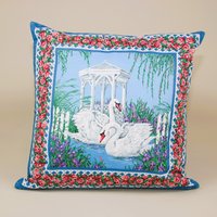 Schwan Kissenbezug Patchworkstoff Smyrnafix Gr.40x40Quadrat Blau Schwan Kissenbezug Patchworkstoff Smyrnafix Gr.40x40Quadrat Blau von KatjasStoffpalast