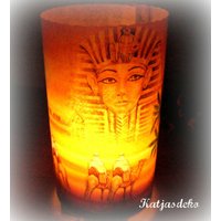 Runde Windlicht Tischdeko Servietten Ägypten Pharao König Hieroglyphen Pyramiden Runde Windlicht Tischdeko Servietten Ägypten Pharao König Hieroglyphen Pyramiden von Katjasdeko