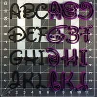 Kursive Schrift Groß-Cookie Cutter Set von KatoBakingSupplies