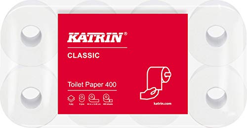 Katrin 14293 Classic Toilet 400, 6 x 8 Rollen á 400 Blatt von Katrin