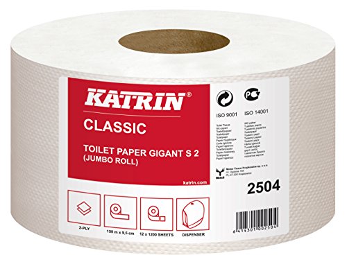 Katrin 2504 Classic Gigant S2 Toilettenpapier, 2-lagig (12-er Pack) von Katrin