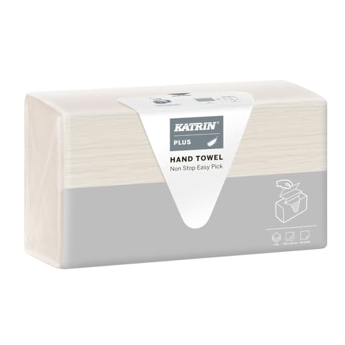 Katrin Handtuchpapier Plus Non Stop M3, Easy Pick, 3-lagig 73177 (Falthandtücher Handtücher Falthandtuch Papierhandtücher Hygienepapier) Material: Papier/Grammatur: 3 x 16,5 g/m² (Pack à 120 Stück) von Katrin