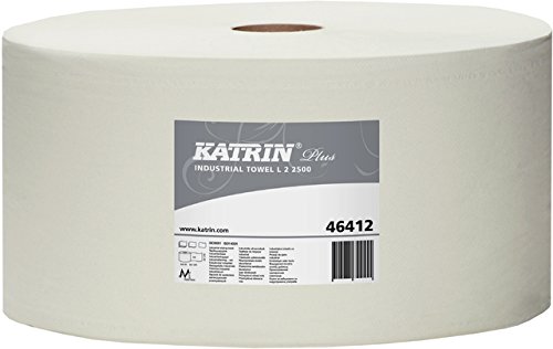 Katrin – limpie Plus Industrial L, 2lg, 2.500Tü Papier, 22 x 38, Weiß von Katrin