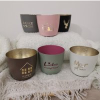 Windlicht Teelicht Kerzenhalter Metall Laser Cut Mitbringsel Hochzeit Freundin Dekoration von KatrinsKreativHouse