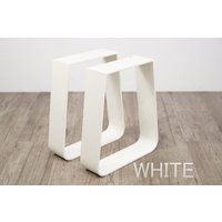 Moderne Trapezförmige Tischbeine Mit Gebogenen Ecken, Stählerne Tischbeine, Couchtischbeine, 2Er-Set von KattoDESIGN