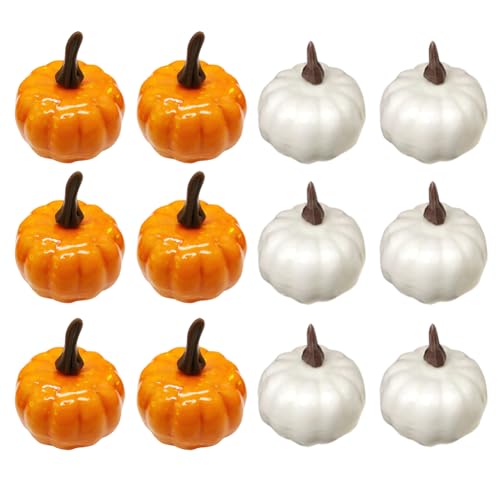 12 STK Künstliche Kürbisse, Künstliche Ernte Kürbisse DIY Simulationsschaum Kürbis Künstliche Pflanzen Fälschung Kürbisse Halloween Mini kürbisse für Herbst Halloween Thanksgiving Party Deko 12 STK Künstliche Kürbisse, Künstliche Ernte Kürbisse DIY Simulationsschaum Kürbis Künstliche Pflanzen Fälschung Kürbisse Halloween Mini kürbisse für Herbst Halloween Thanksgiving Party Deko von Katutude