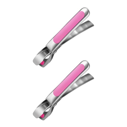 2 Stück Anti-Hot Dish Gripper,Rutschfeste Edelstahl Retriever Zange Clip Hot Dish Teller Schüssel Clip Retriever Tongs KüChenutensilien zum Heben heißer Schalen Schüssel Topf von Katutude