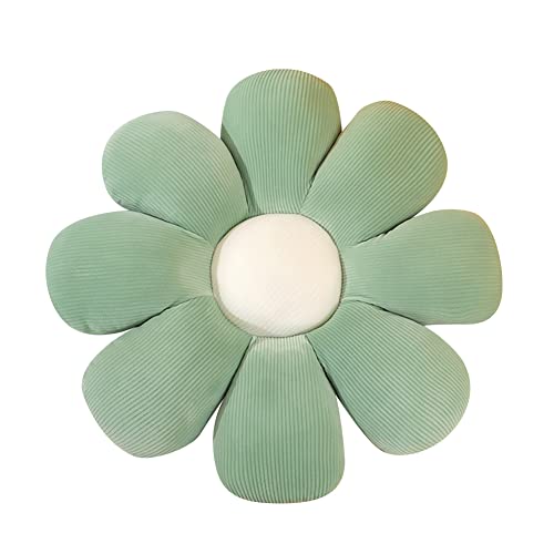 Katutude Blumen Plüschkissen, Süßes Blumenform Sitzkissen Blumen Bodenkissen Weiche Stuhl Kissen Sitzpolster Sofakissen Überwurfkissen für Schlafzimmer Hause Garten Büro (Grün, 40cm) von Katutude