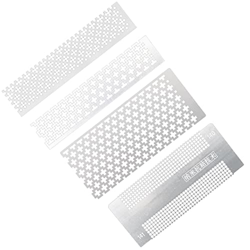 Katutude 3PCS Point Mesh Lineal 5D Diamant Malerei Malwerkzeug, Diamond Painting Zeichnung Lineal, Edelstahl Diamantmalerei Fixwerkzeuge DIY Zeichnungs Werkzeug Zubehör von Katutude