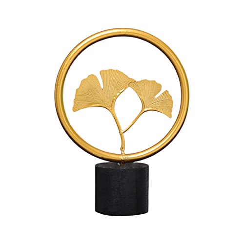 Katutude Ginkgo Blätter aus Metall Modern Dekofigur, Gingko Blatt Skulptur, Schmiedeeisen Desktop Artwork Metall Blätter Deko Für Wohnzimmer Flur Schlafzimmer Desktop Decor von Katutude