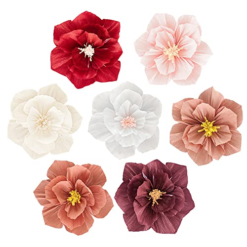 Katutude Papierblumen-Dekoration für Wand, Wanddekoration Große künstliche 3D-Blume, Seidenpapier Blumen Deko für Baby Shower, Kinderzimmer, Zimmer, Hochzeit, Party-Hintergrund (20cm) von Katutude