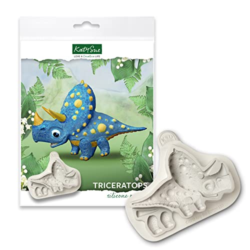 Katy Sue Designs CF0009 Triceratops Silikonformen, Kuchenformen, Bastelformen, Silicone von Katy Sue