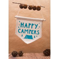 Happy Campers Wimpelkette Aus Naturbaumwolle von KatyandtheBear