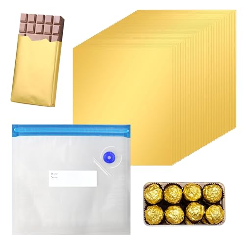 Katyjun 100 Stück Verpackung für Schokolade, Schokoladen Papier zum Einpacken,19 x 16 CM Schokolade Verpackung von Katyjun