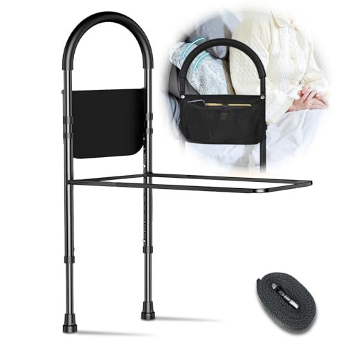 Aufstehhilfe Bett für Senioren, Bettgitter für ältere mit Lagerung Tasche und Unterstützung Beine Bettgitter Rausfallschutz, Höhenverstellbarer Haltegriff für Senioren, Sicherheit und Stabilität Aufstehhilfe Bett für Senioren, Bettgitter für ältere mit Lagerung Tasche und Unterstützung Beine Bettgitter Rausfallschutz, Höhenverstellbarer Haltegriff für Senioren, Sicherheit und Stabilität von Kaucytue
